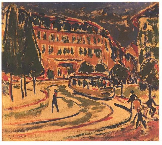 Ernst Ludwig Kirchner Tramway in Dresden oil painting image